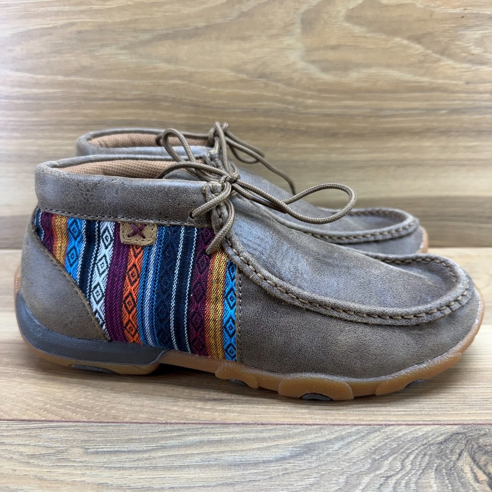 Twisted X Chukka Serape Driving Moc Boot Womens 6.5 M Ankle Boots Western